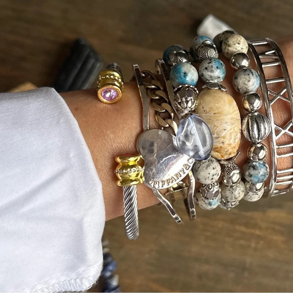 K2 Jasper stone chunky beaded bracelet/third eye chakra healing crystal - Picture 2 of 5